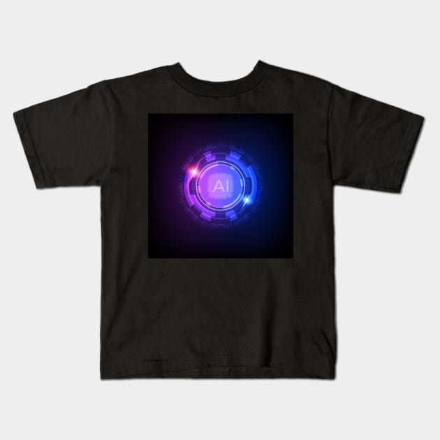 Artificial Intelligence Kids T-Shirt by Paul Andrew